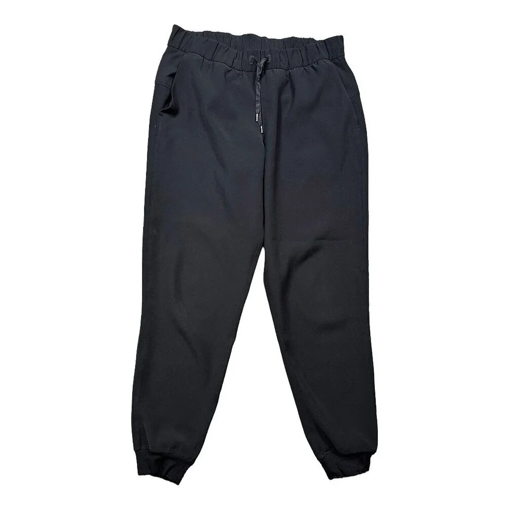 Lululemon On The Fly Jogger Workout Gym Travel Pants Black Women's Size 8